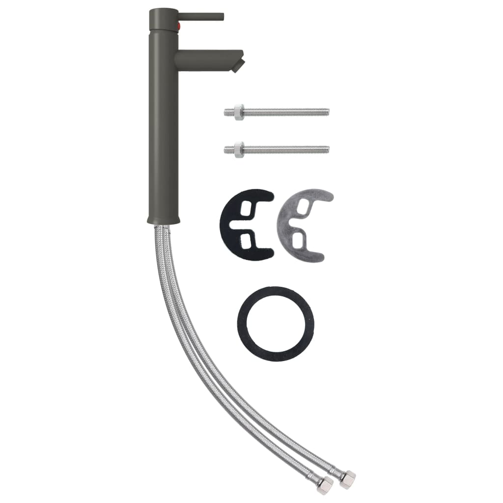 Miscelatore per bagno rubinetto per cucina miscelatore per bagno rubinetto per lavandino interno casa 12x30 cm grigio 02_0003504