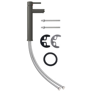 Miscelatore per bagno rubinetto per cucina miscelatore per bagno rubinetto per lavandino interno casa 12x30 cm grigio 02_0003504