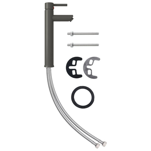 Miscelatore per bagno rubinetto per cucina miscelatore per bagno rubinetto per lavandino interno casa 12x30 cm grigio 02_0003504