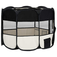 Box per cani pieghevole con borsa per il trasporto 90 x 90 x 58 cm nero 02_0001734