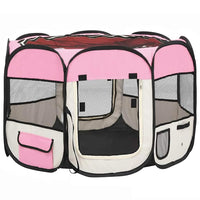 Box per Cani Pieghevole con Borsa Trasporto Rosa 90x90x58 cmcod mxl 103002