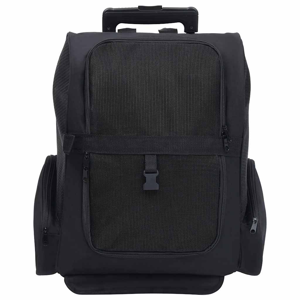 Trolley Trasportino per Animali Pieghevole Multifunzione Nero 171019