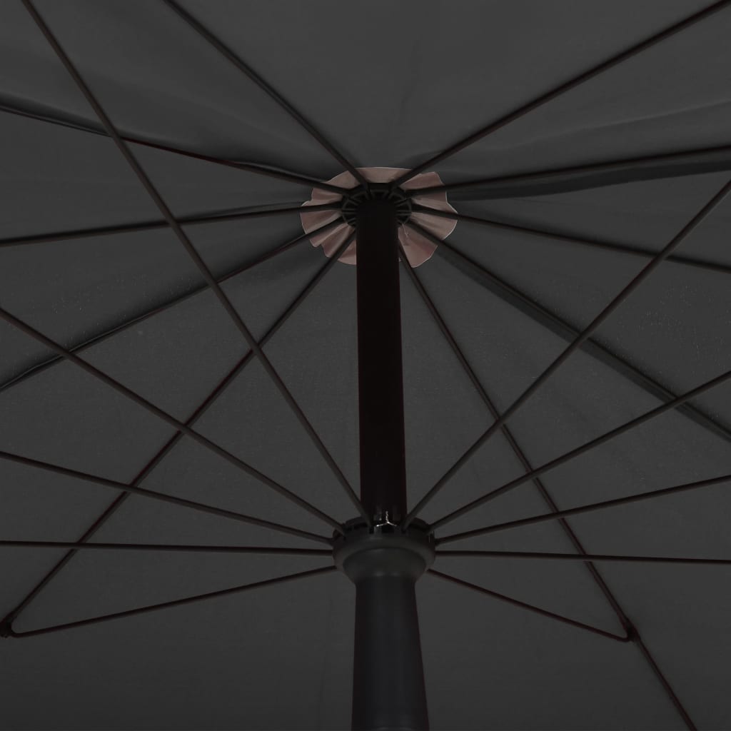 Ombrellone da Giardino con Palo 200x130 cm Antracite