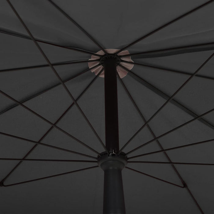 Ombrellone da Giardino con Palo 200x130 cm Antracite 315553