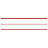 Sbarre da Gioco 3 pz 125 cm in Acciaio Rosso cod mxl 58827