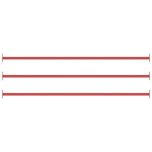 Sbarre da Gioco 3 pz 125 cm in Acciaio Rosso cod mxl 58827