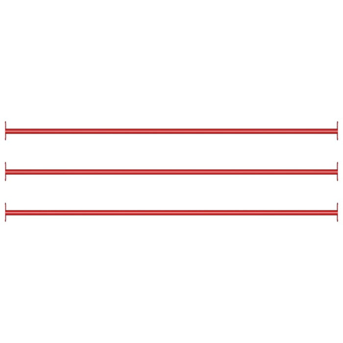 Sbarre da Gioco 3 pz 125 cm in Acciaio Rosso cod mxl 58827