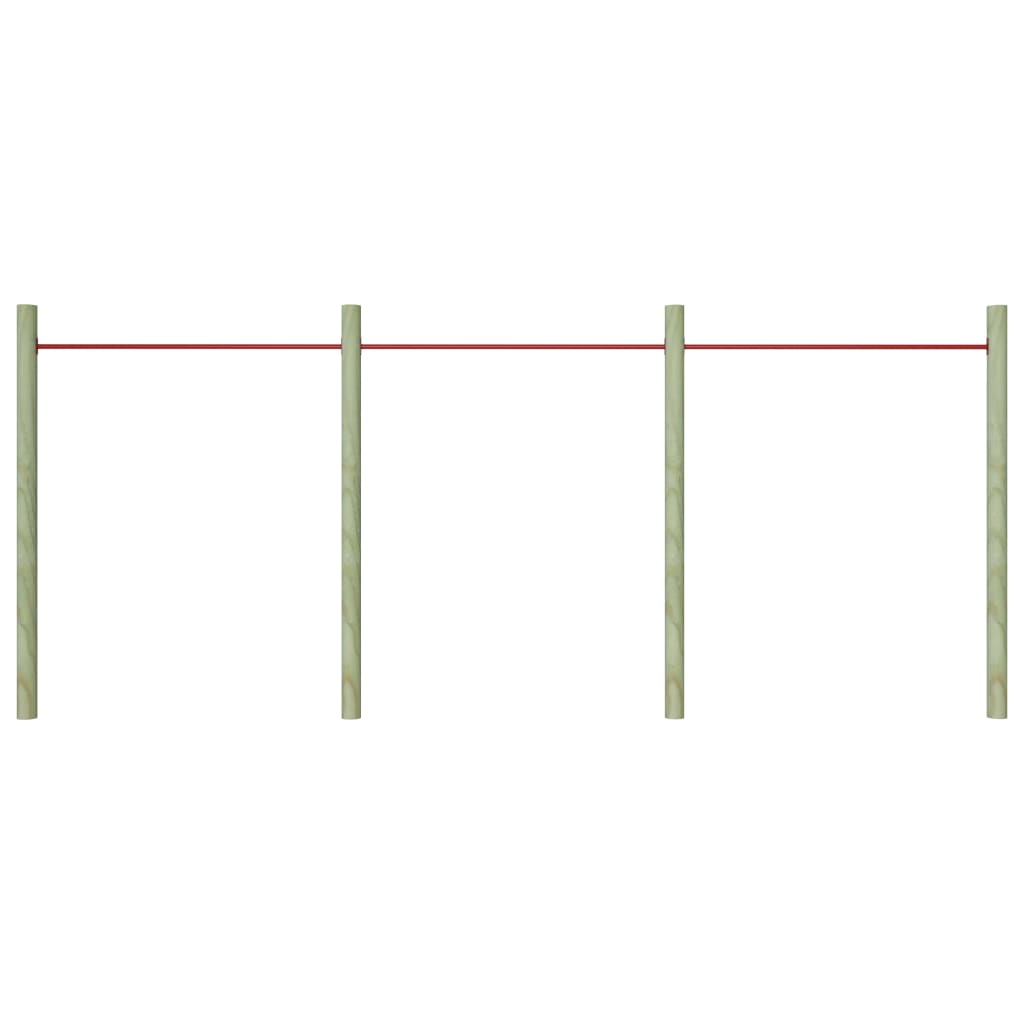 Sbarre da Gioco 3 pz 125 cm in Acciaio Rosso 93200