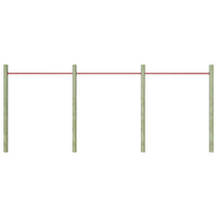 Sbarre da Gioco 3 pz 125 cm in Acciaio Rosso 93200