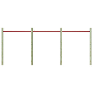 Sbarre da Gioco 3 pz 125 cm in Acciaio Rosso 93200