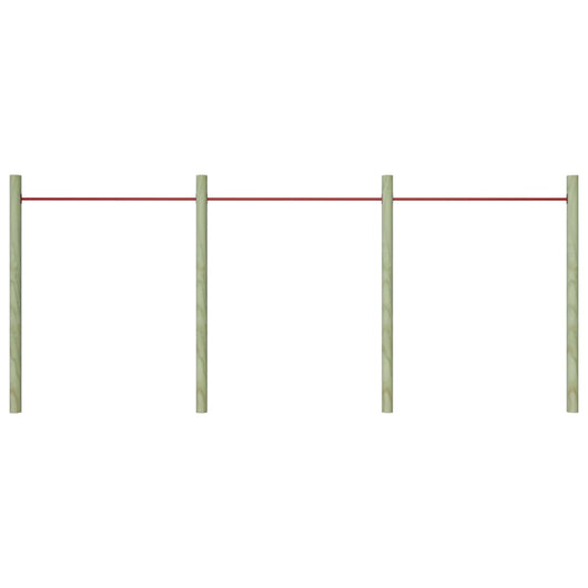 Sbarre da Gioco 3 pz 125 cm in Acciaio Rosso 93200