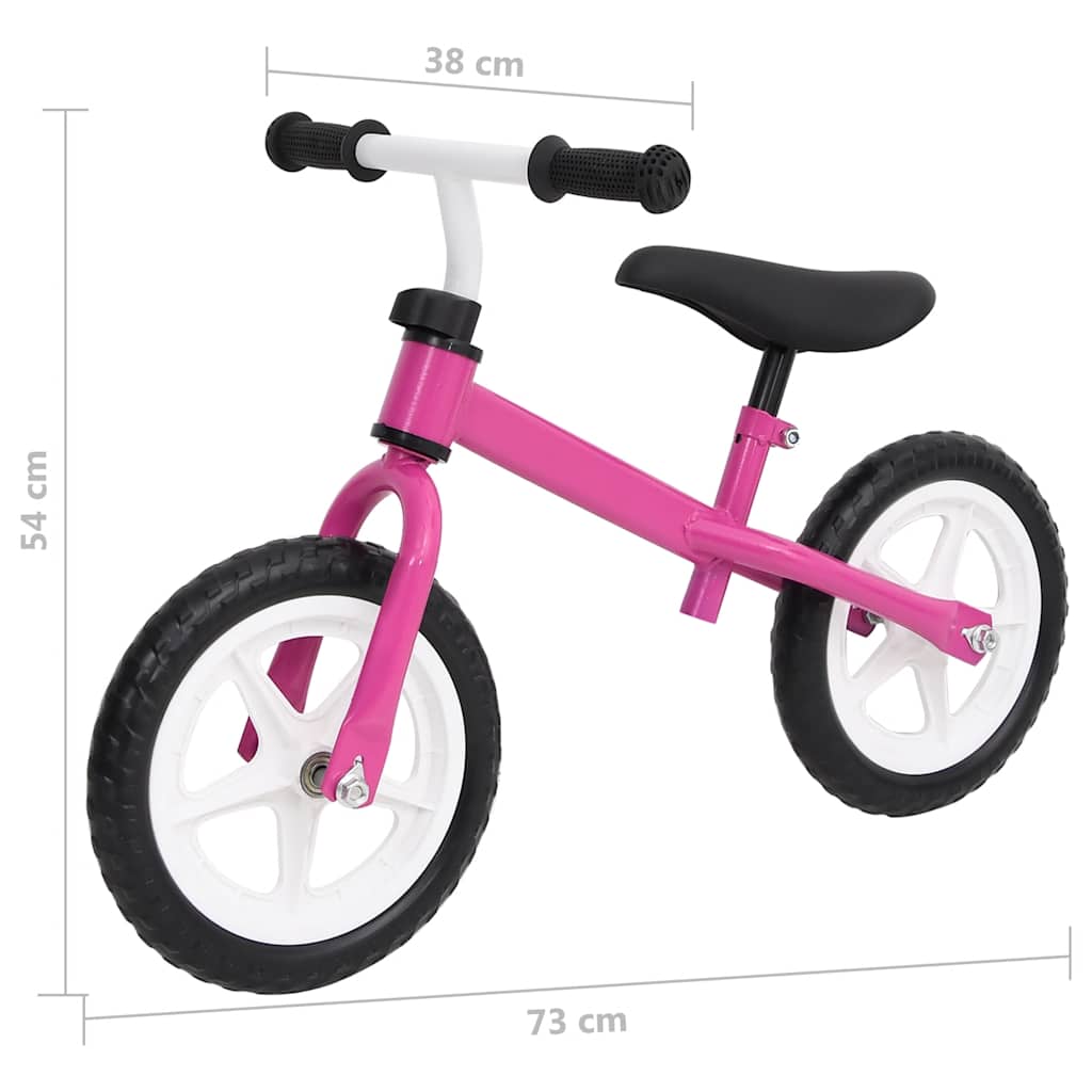 Bicicletta Senza Pedali con Ruote da 9,5 Pollici Rosa 93190