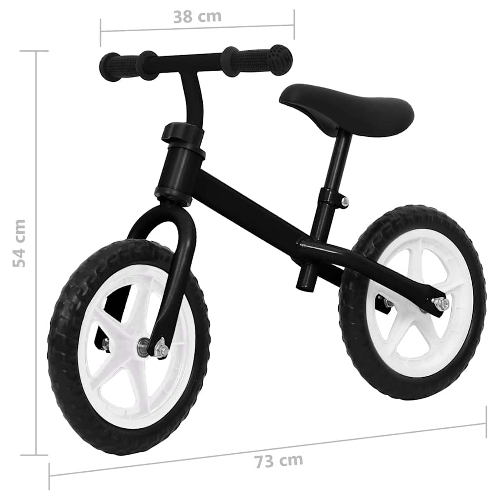 Bicicletta Senza Pedali con Ruote da 12 Pollici Nera  cod mxl 72654