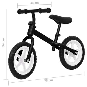 Bicicletta Senza Pedali con Ruote da 12 Pollici Nera  cod mxl 72654