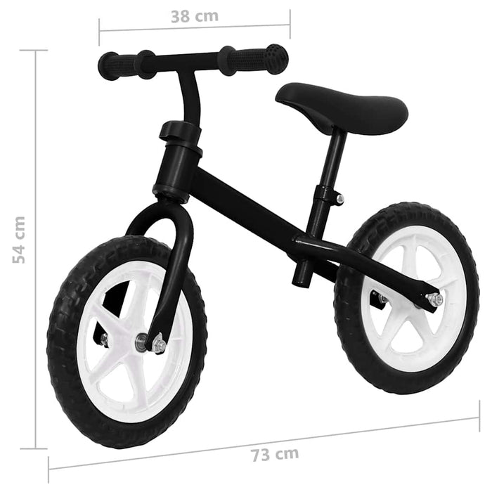 Bicicletta Senza Pedali con Ruote da 12 Pollici Nera  cod mxl 72654
