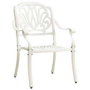 Sedie da Giardino 2 pz in Alluminio Pressofuso Bianco 315569