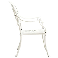 Sedie da Giardino 2 pz in Alluminio Pressofuso Bianco 315569