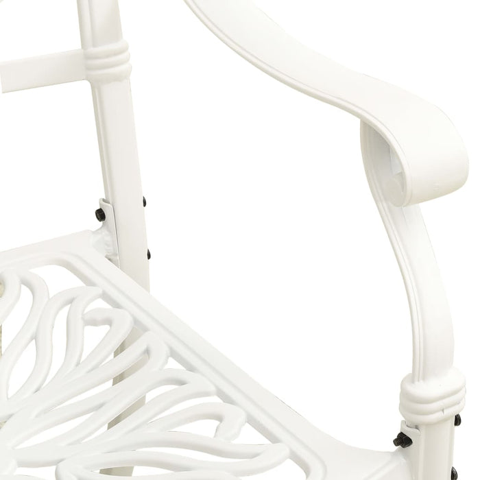 Sedie da Giardino 2 pz in Alluminio Pressofuso Bianco 315569