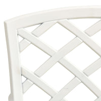 Sedie da Giardino 2 pz in Alluminio Pressofuso Bianco 315574