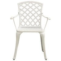 Sedie da Giardino 4 pz in Alluminio Pressofuso Bianco 315575