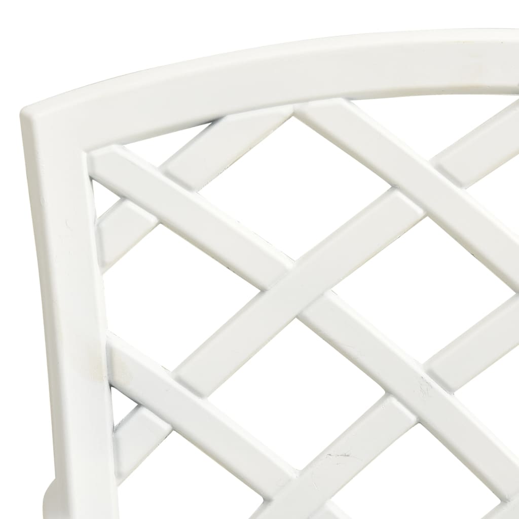 Sedie da Giardino 4 pz in Alluminio Pressofuso Bianco 315575