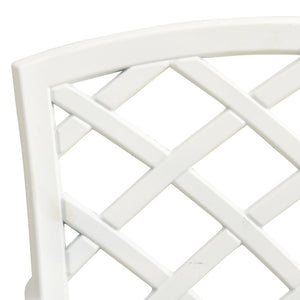 Sedie da Giardino 4 pz in Alluminio Pressofuso Bianco 315575