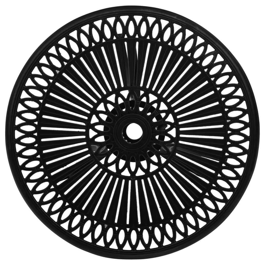 Tavolo da Giardino Nero 62x62x65 cm in Alluminio Pressofuso cod mxl 34548