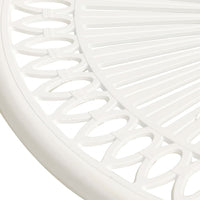 Tavolo da Giardino Bianco 62x62x65 cm in Alluminio Pressofuso 315581