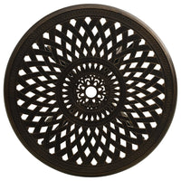 Tavolo da Giardino Bronzo 78x78x72 cm in Alluminio Pressofuso cod mxl 54444