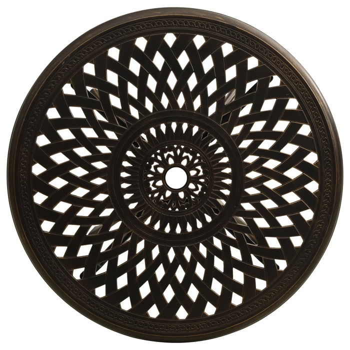 Tavolo da Giardino Bronzo 78x78x72 cm in Alluminio Pressofuso cod mxl 54444