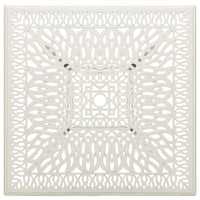 Tavolo da Giardino Bianco 90x90x73 cm in Alluminio Pressofuso 315590