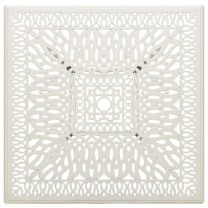 Tavolo da Giardino Bianco 90x90x73 cm in Alluminio Pressofuso 315590