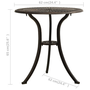 Set da Bistrot 3 pz in Alluminio Pressofuso Bronzo 315591