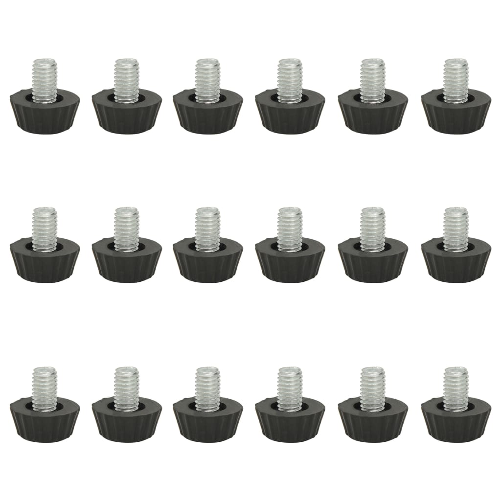 Piedini per Mobili Regolabili M8 18 pz Neri 315594