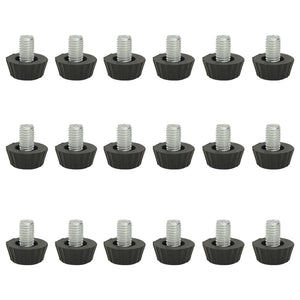 Piedini per Mobili Regolabili M8 18 pz Neri 315594