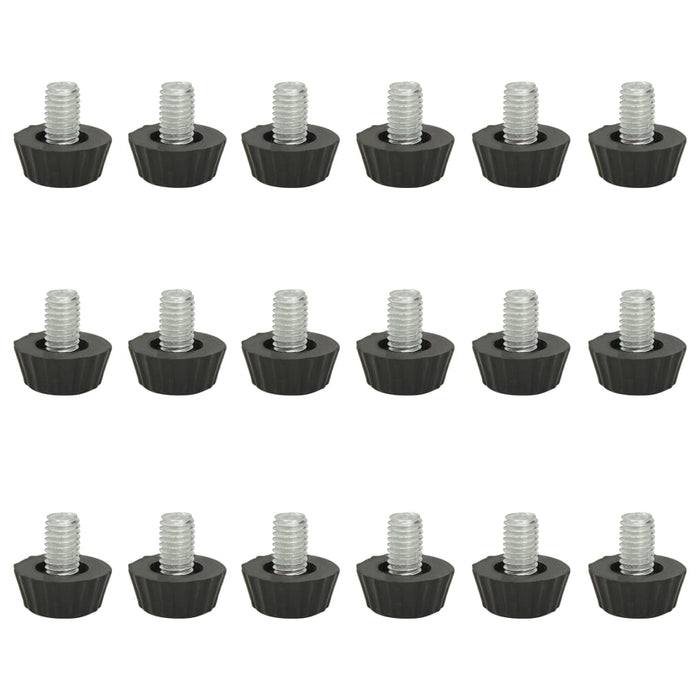 Piedini per Mobili Regolabili M8 18 pz Neri 315594