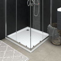 Piatto Doccia con Superficie Puntinata Bianco 90x90x4 cm in ABS