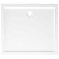 Piatto Doccia in ABS Rettangolare Bianco 80x90 cm 148908