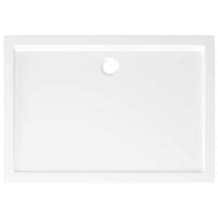 Piatto Doccia in ABS Rettangolare Bianco 80x110 cm 148909