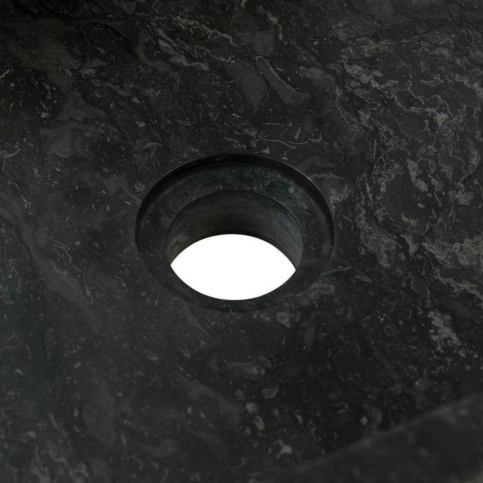 Armadietto da Bagno in Legno di Teak con Lavabo in Marmo Nero 3058159