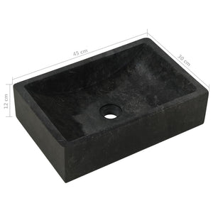 Armadietto da Bagno in Legno di Teak con Lavabo in Marmo Nero 3058159