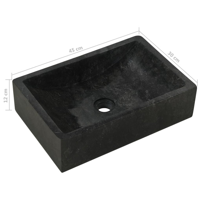 Armadietto da Bagno in Legno di Teak con Lavabo in Marmo Nero 3058159