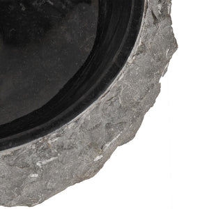 Armadietto da Bagno in Legno di Teak con Lavabo in Marmo Nero 3058163