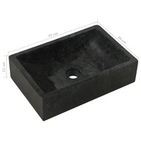 Armadietto da Bagno in Legno di Teak con Lavabi in Marmo Nero 3058180