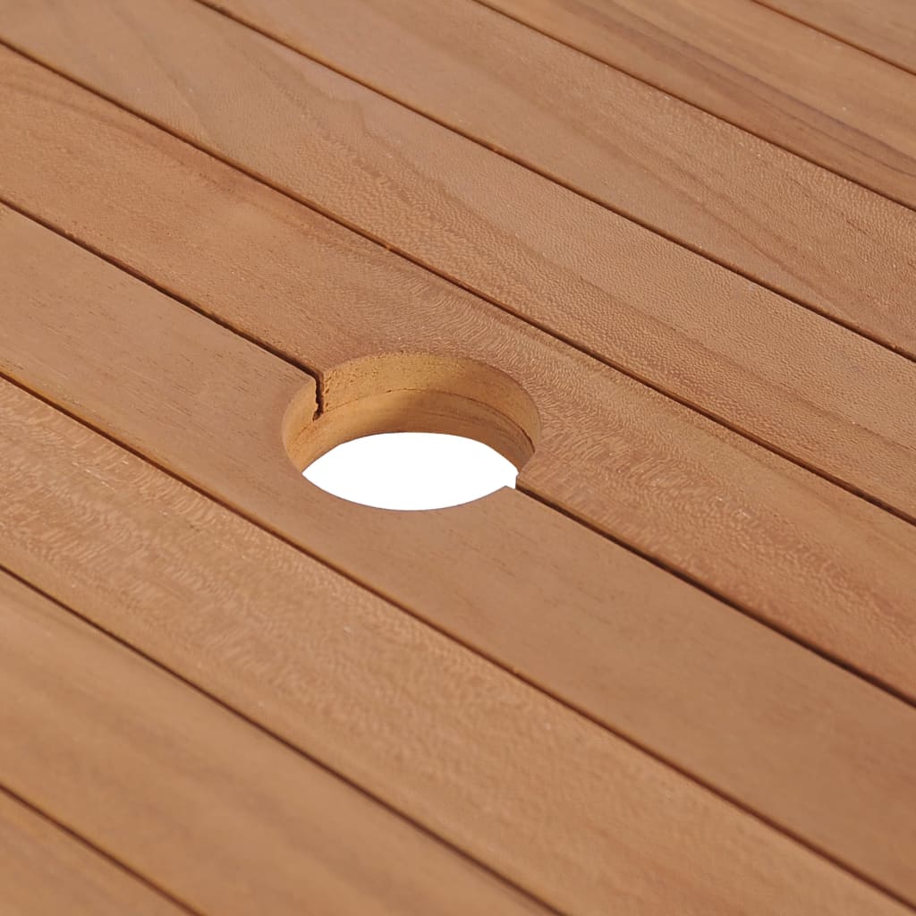 Armadietto da Bagno in Legno di Teak con Lavabi in Marmo Crema 3058181