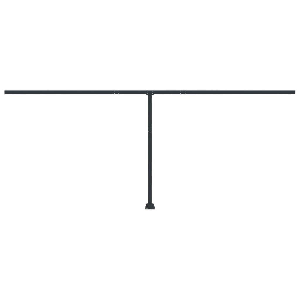 Set Pali per Tenda da Sole Antracite 600x245 cm Ferro 315098