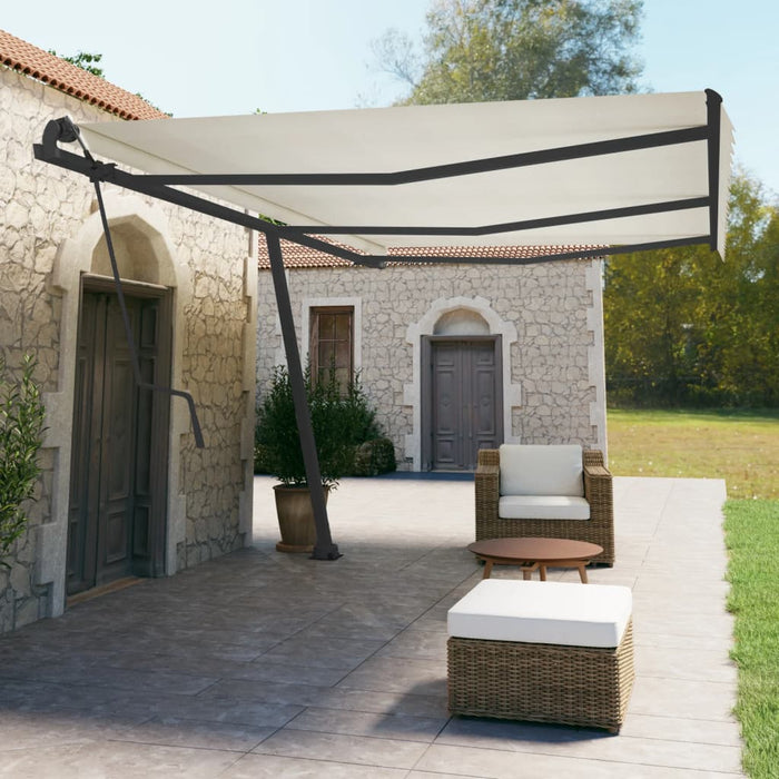 Set Pali per Tenda da Sole Antracite 600x245 cm Ferro 315098