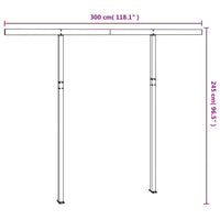 Set Pali per Tenda da Sole Antracite 300x245 cm Ferro