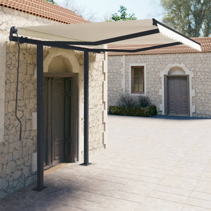 Set Pali per Tenda da Sole Antracite 300x245 cm Ferro