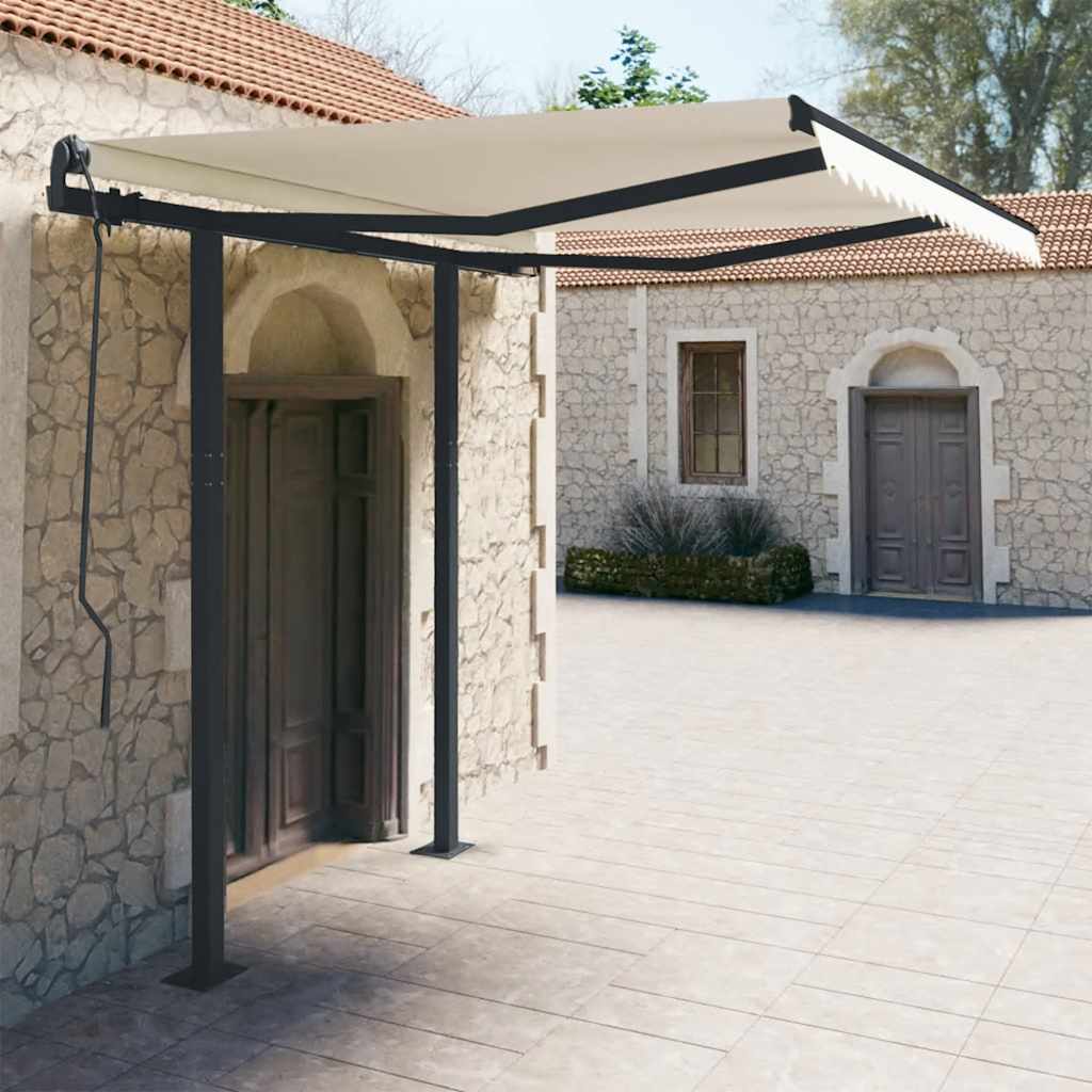 Set Pali per Tenda da Sole Antracite 300x245 cm Ferro 315099